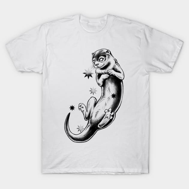 Pencil Tattoo weasel T-Shirt by kimi.ink.ink